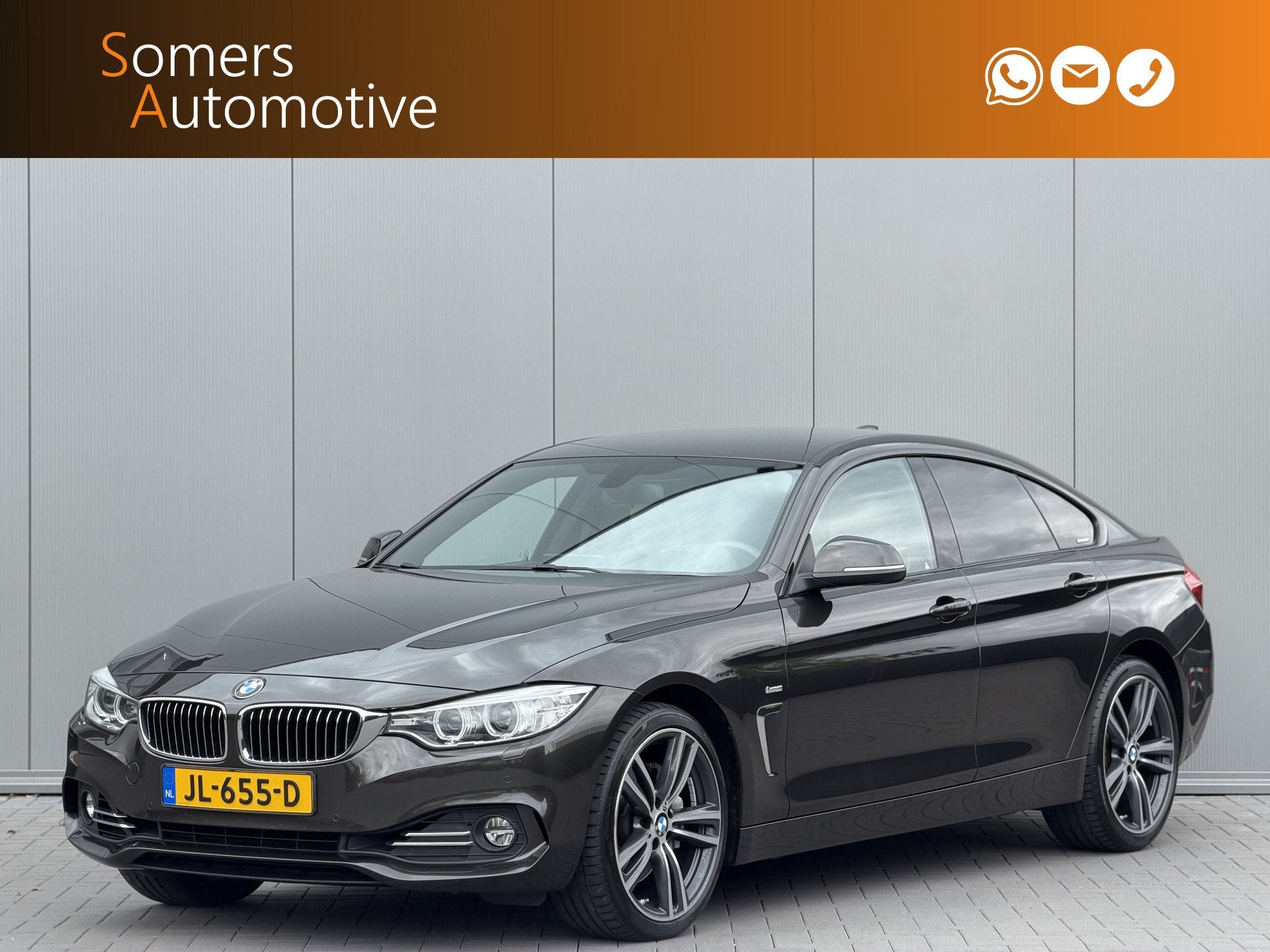 BMW 4 Serie Gran Coupé 440i xDrive High Executive Luxury |, Auto's, Dealer onderhouden, Euro 6, Bruin, Vierwielaandrijving