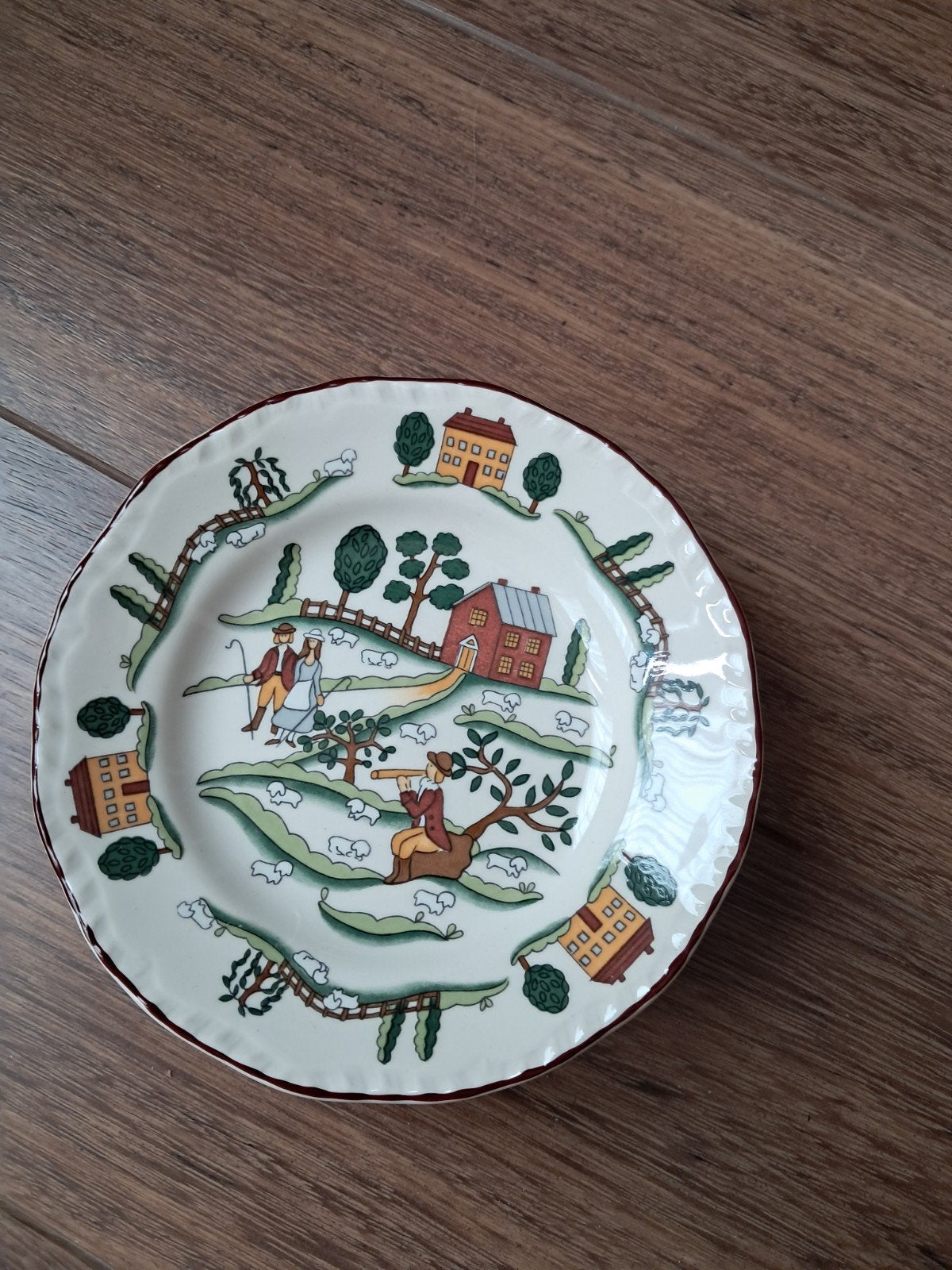 6 Mason's Ironstone Country Lane ontbijtborden, Ophalen