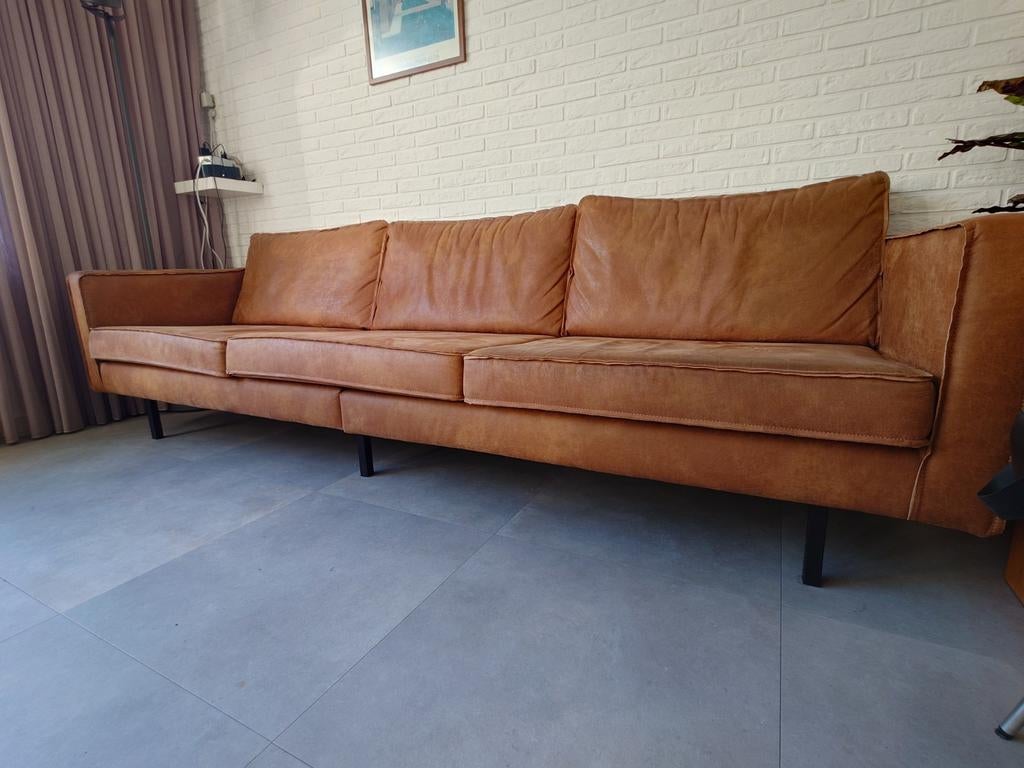 Rodeo bank 3-zits ecoleer cognac, Ophalen of Verzenden, Leer
