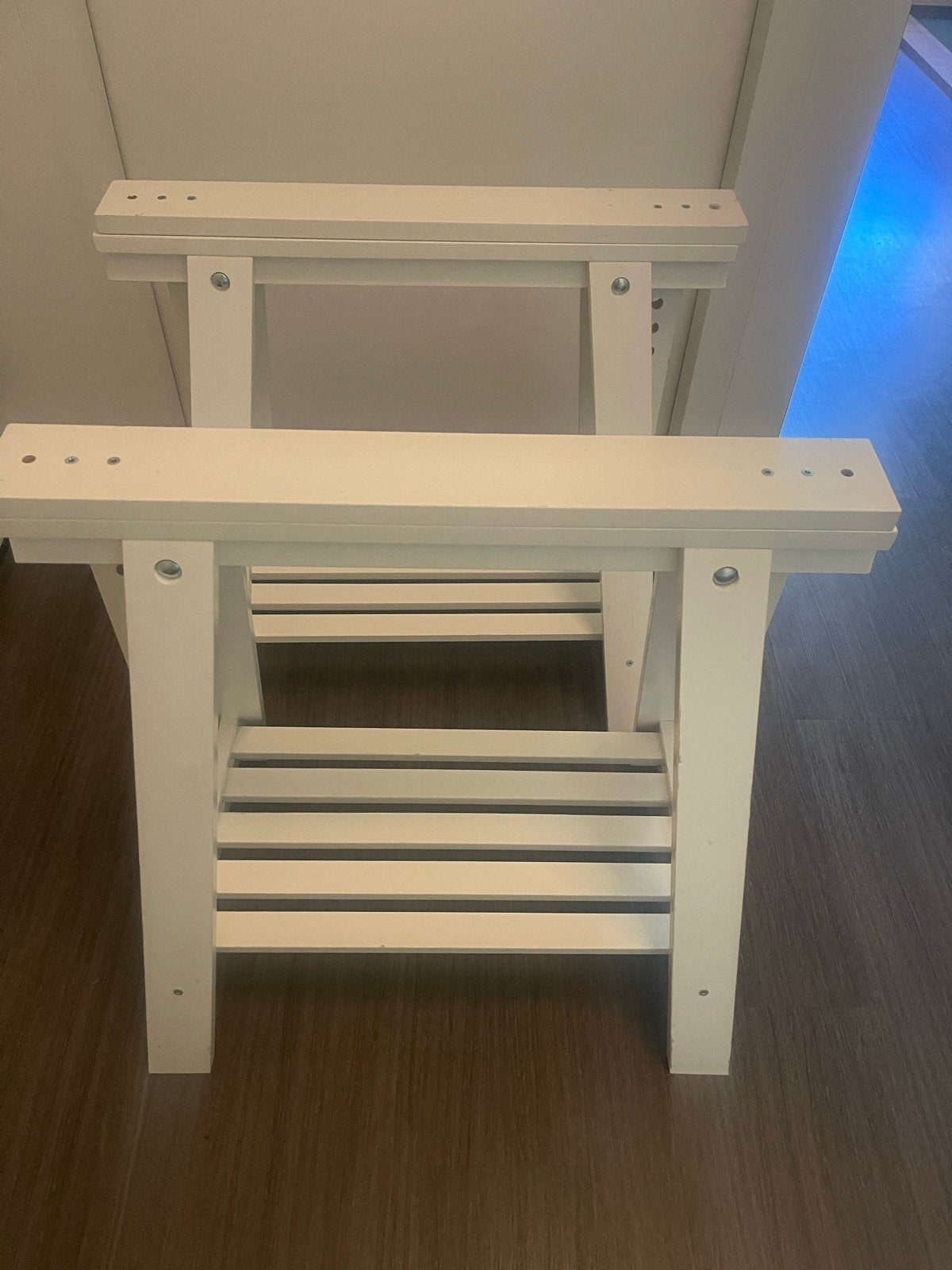 IKEA Mittback schragen wit 2 stuks 58x70/93 cm, Ophalen, Tafelpoot, Gebruikt, Minder dan 50 cm