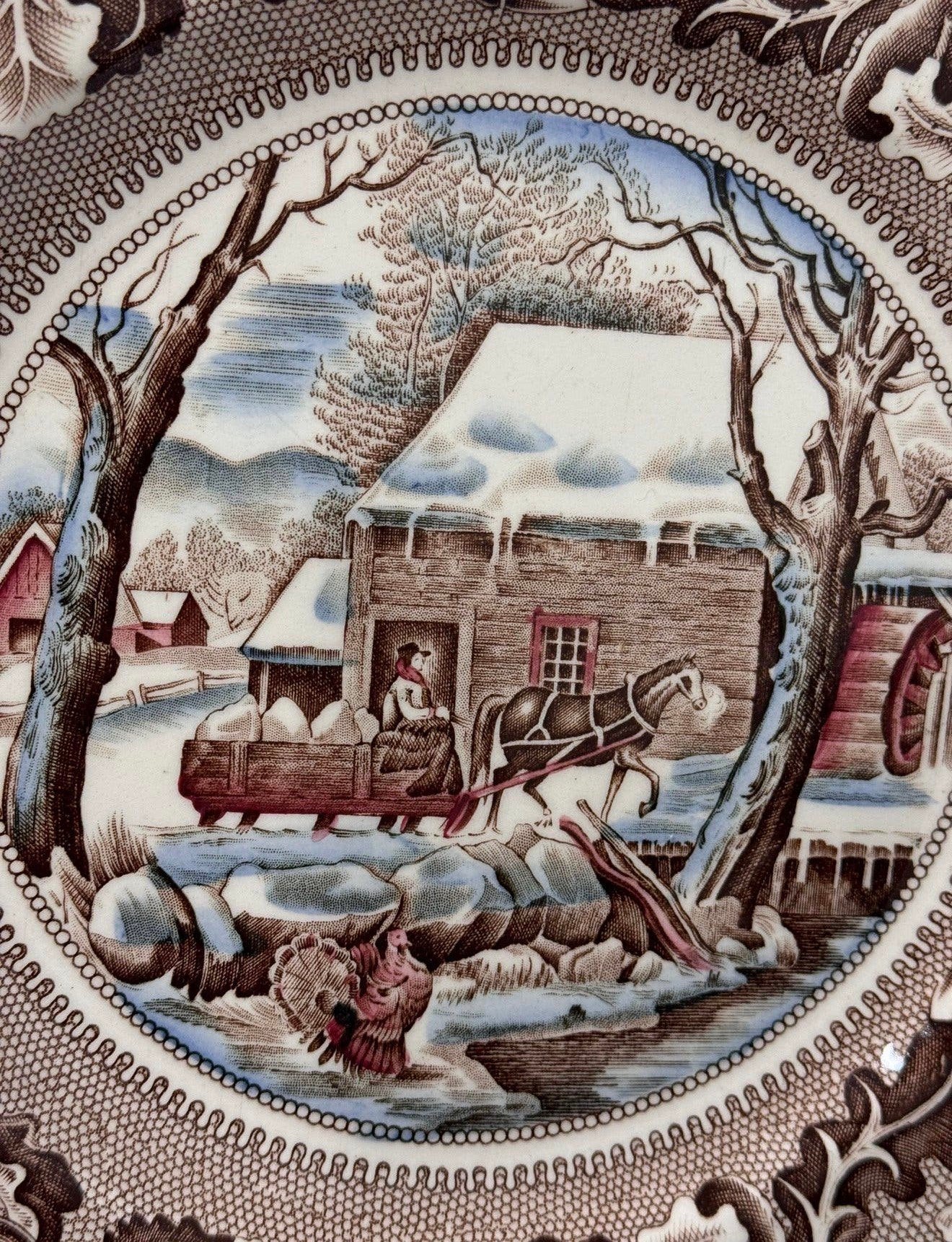 Johnson Brothers Historic America Thanksgiving FROZEN Bord, Ophalen of Verzenden