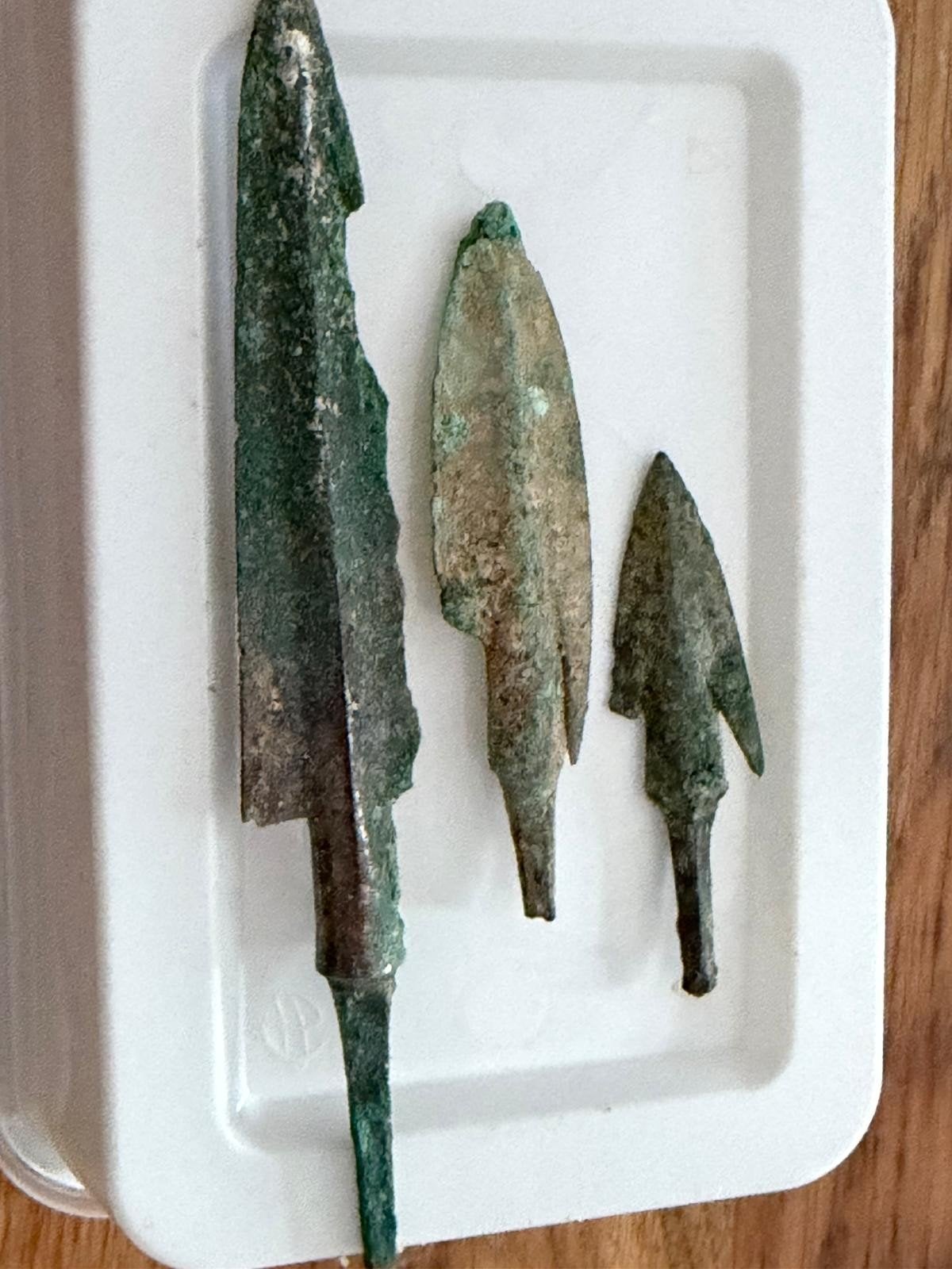 3 Luristan Bronzen Pijlpunten - 9e-8e Eeuw v.Chr., Ophalen of Verzenden
