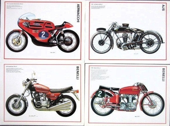 45 platen van motoren - motorfiets motor motorfietsen, Ophalen of Verzenden, 1980 tot heden, Knipsel(s)