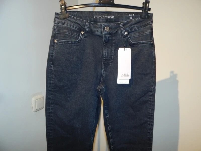 Studio Anneloes zwarte slim fit broek Nieuw met labels S, Studio Anneloes, Nieuw, Maat 36 (S), Lang