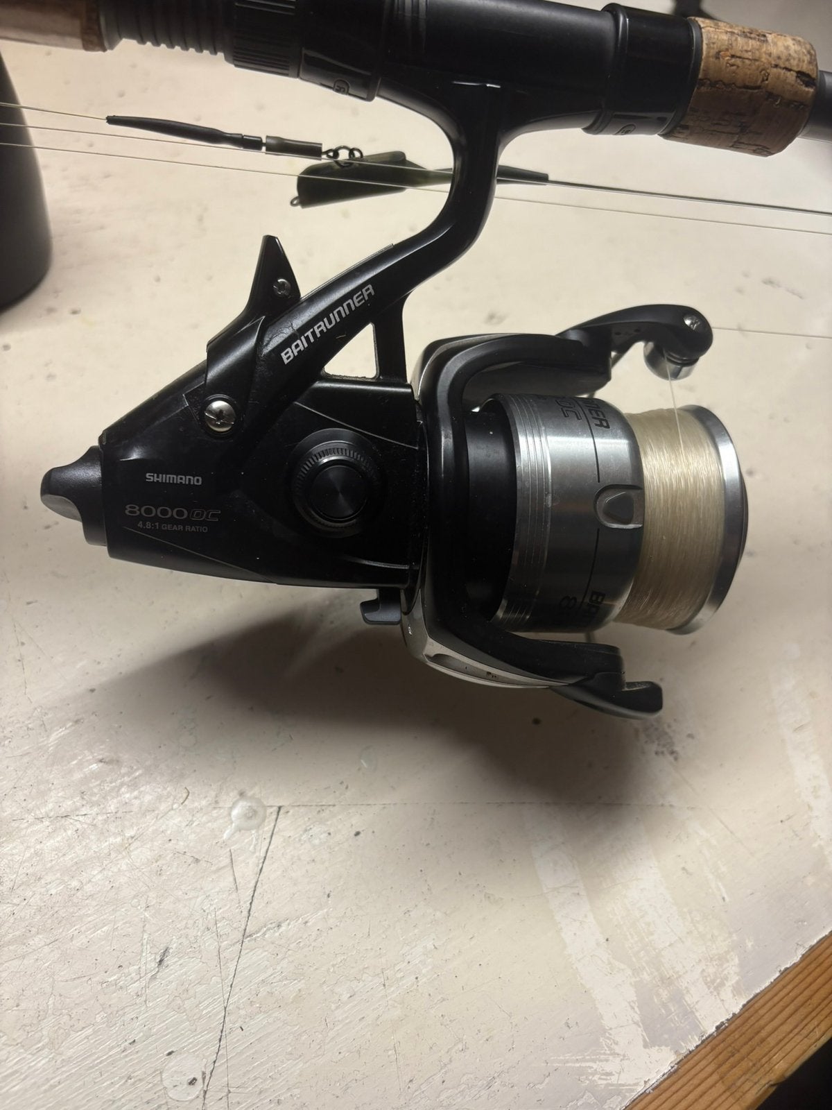 Shimano 8000 oc baitrunner, Ophalen, Zo goed als nieuw, Molen