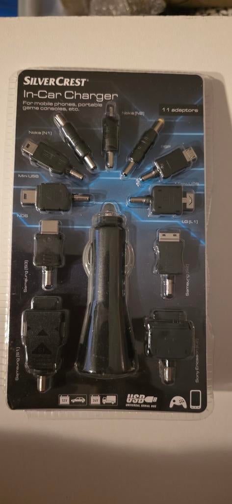 SilverCrest In-Car Charger met 11 Adapters, Telecommunicatie, Ophalen of Verzenden, Nieuw