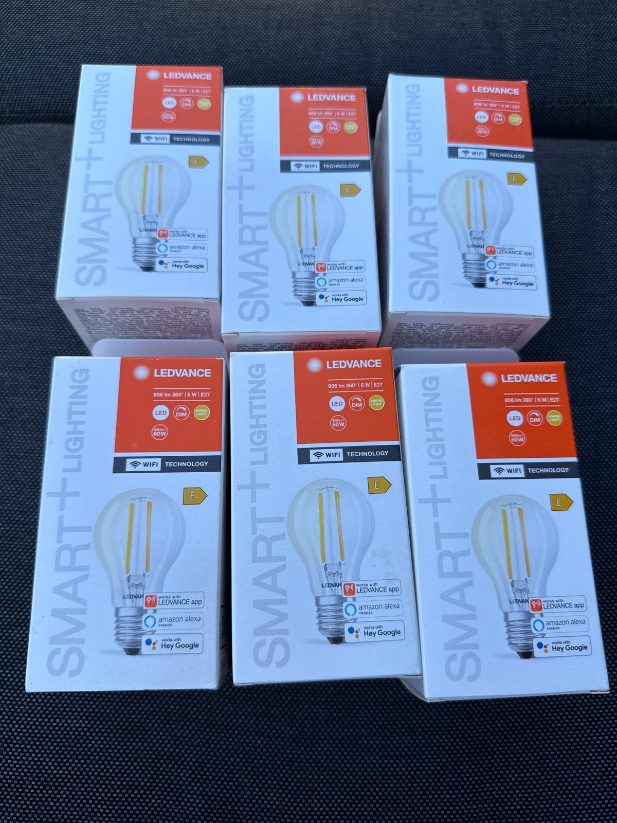 6x LEDVANCE Smart+ Lighting E27 LED lampen, dimbaar, WiFi, Nieuw, LEDVANCE, Dimbaar, E27 (groot)