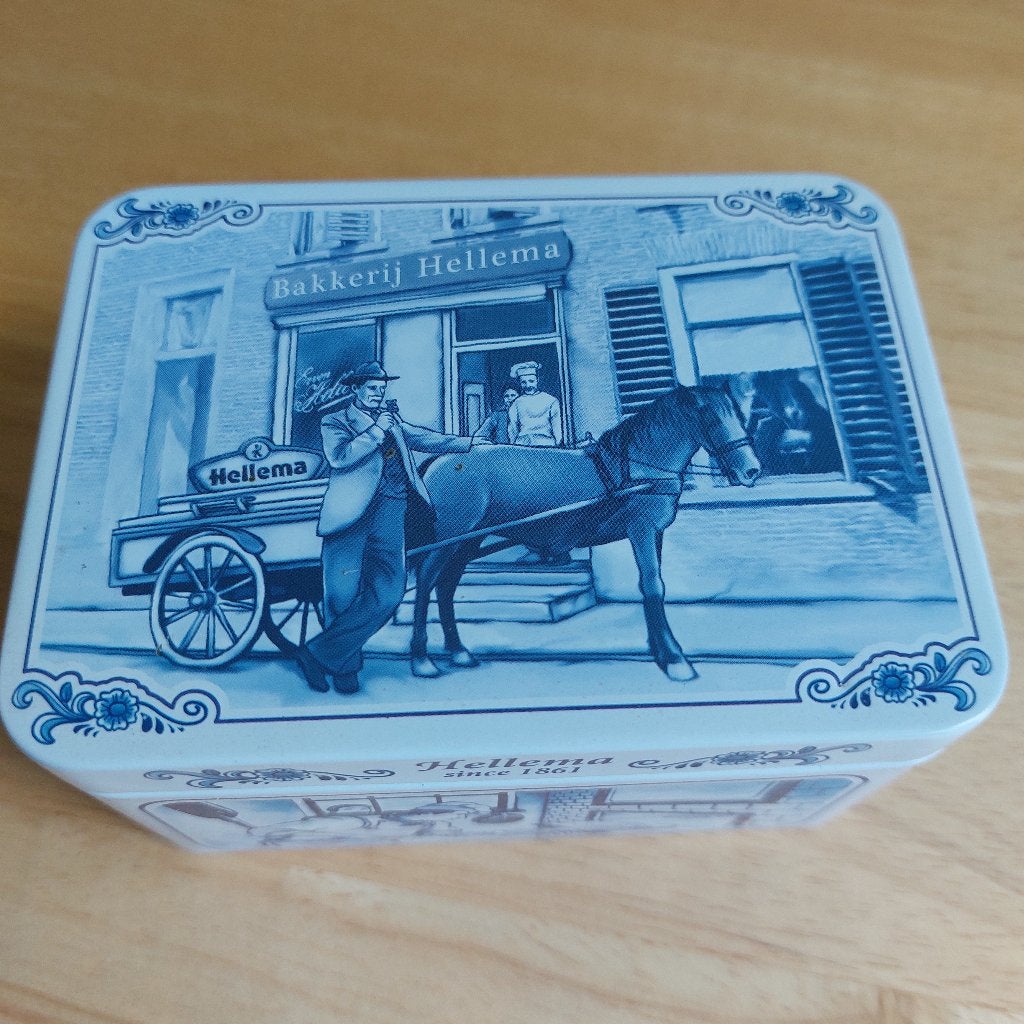 Hellema Koekblik - Delfts Blauw Design, Ophalen of Verzenden, Zo goed als nieuw, Koek(jes), Overige merken