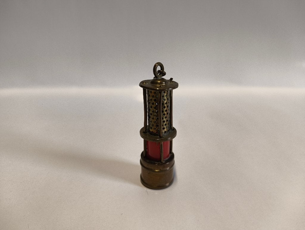 vintage miniatuur mijner veiligheid lamp brass 5 cm, Ophalen of Verzenden