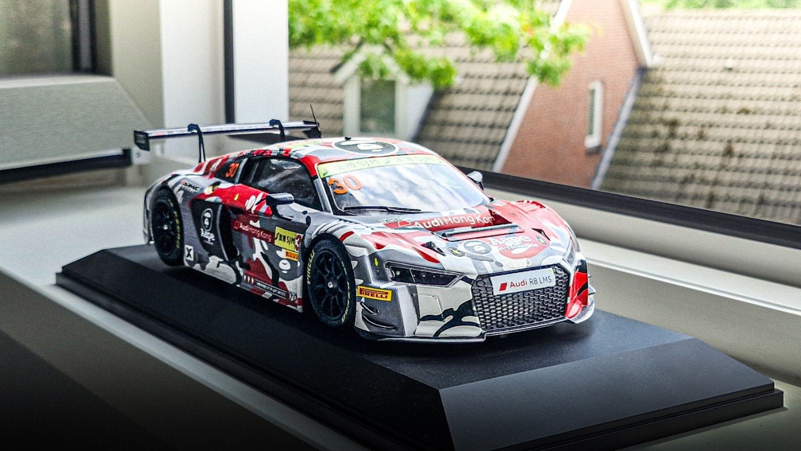 R8 lms cup minichamps 1:18 1/300 zonder doos, Ophalen of Verzenden, Zo goed als nieuw, Auto, MiniChamps
