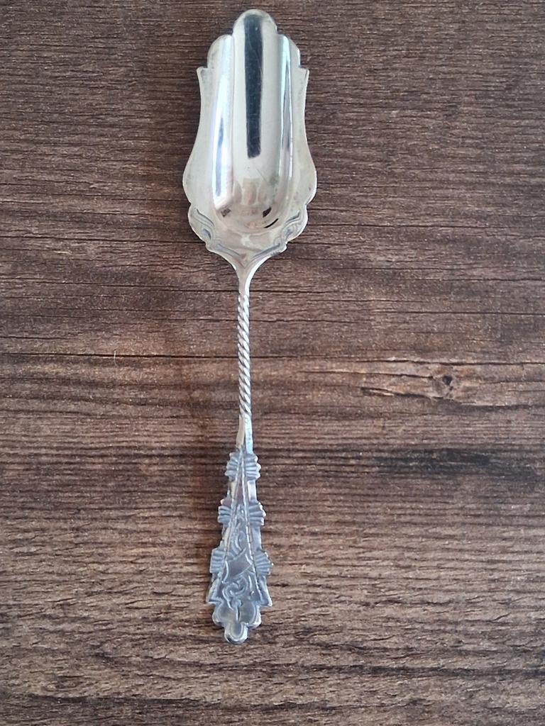 Zilveren hanekam suikerschep, Ophalen of Verzenden, Zilver