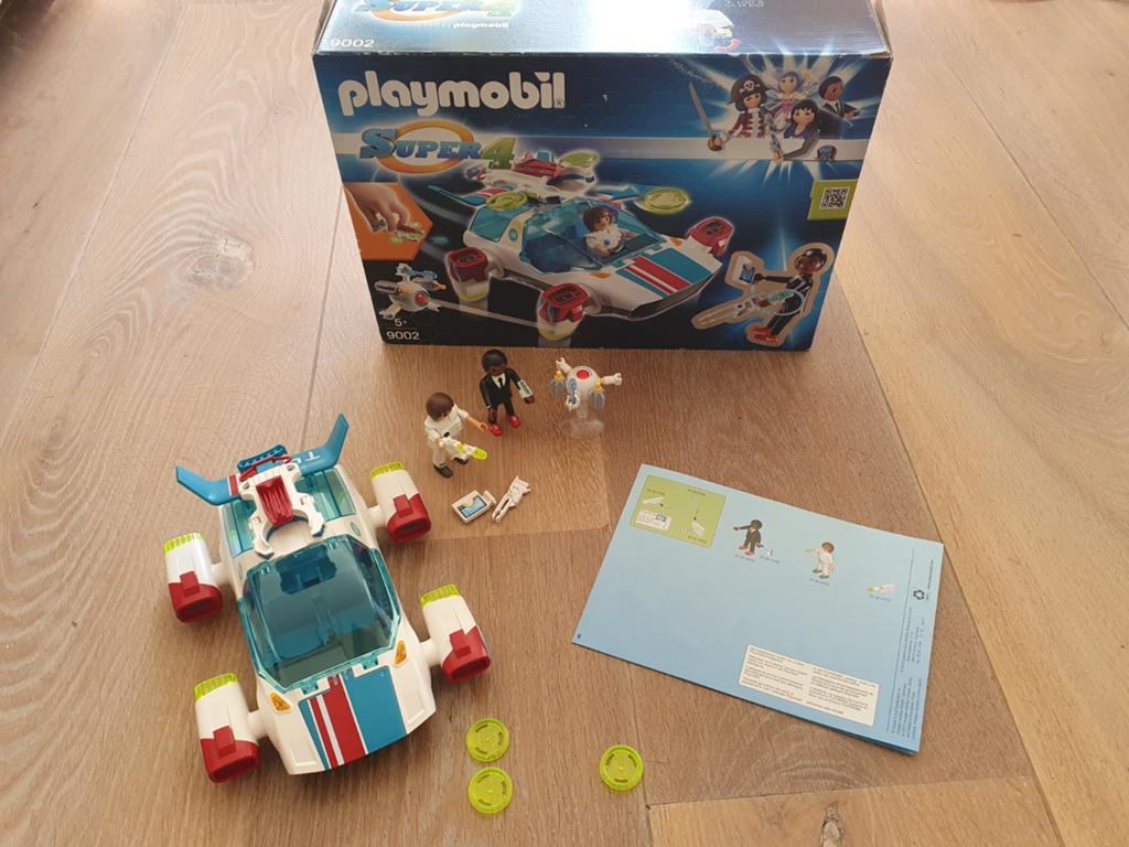 Playmobil Super 4 Ruimteschip 9002 met doos en handleiding, Ophalen of Verzenden, Zo goed als nieuw, Complete set