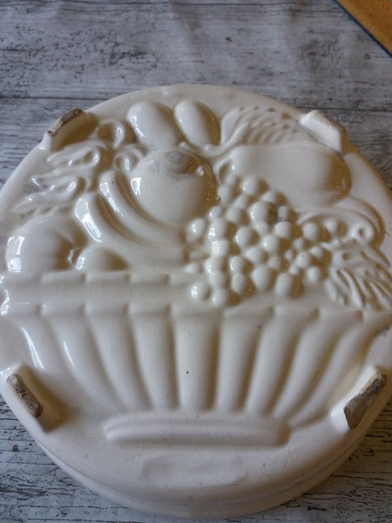 Vintage pudding vorm van fruit schaal, Antiek en Kunst, Ophalen