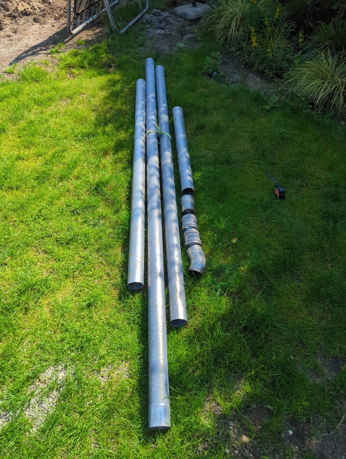 Zinken regenpijpen en bochten t.e.a.b., Ophalen, Zink, Minder dan 2 meter, 80 mm of meer