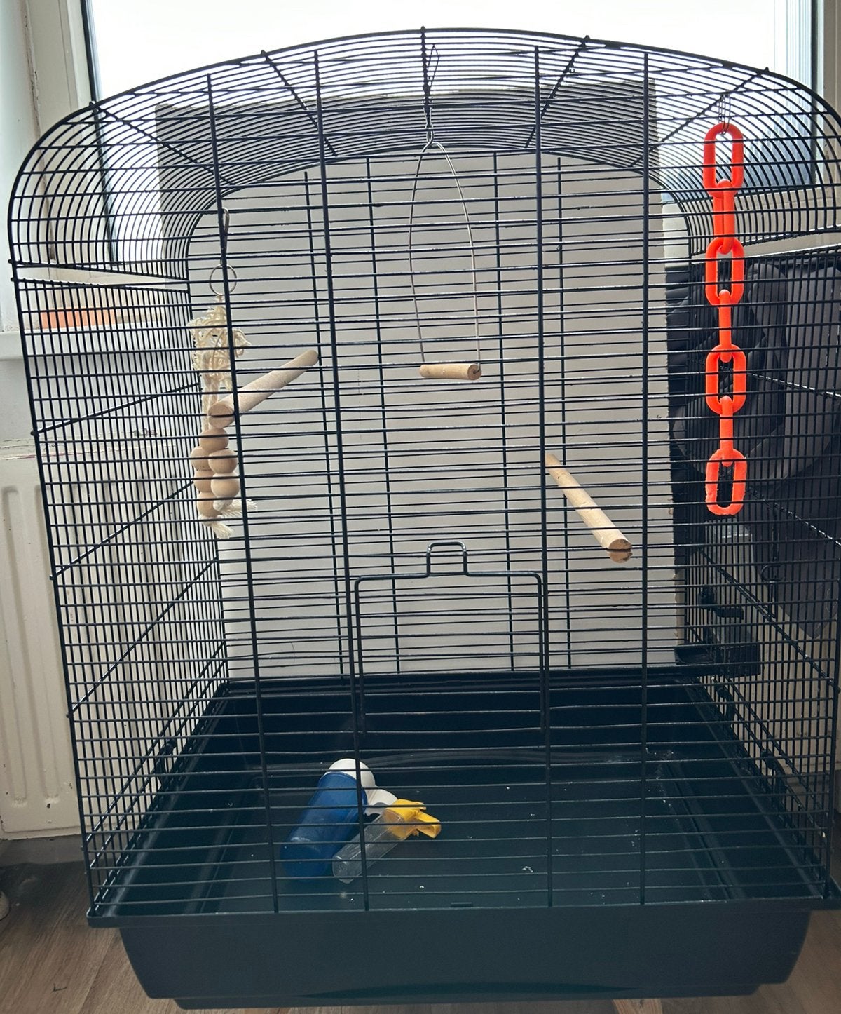 Mooie grote vogelkooi, Ophalen, Zo goed als nieuw, Metaal, Vogelkooi