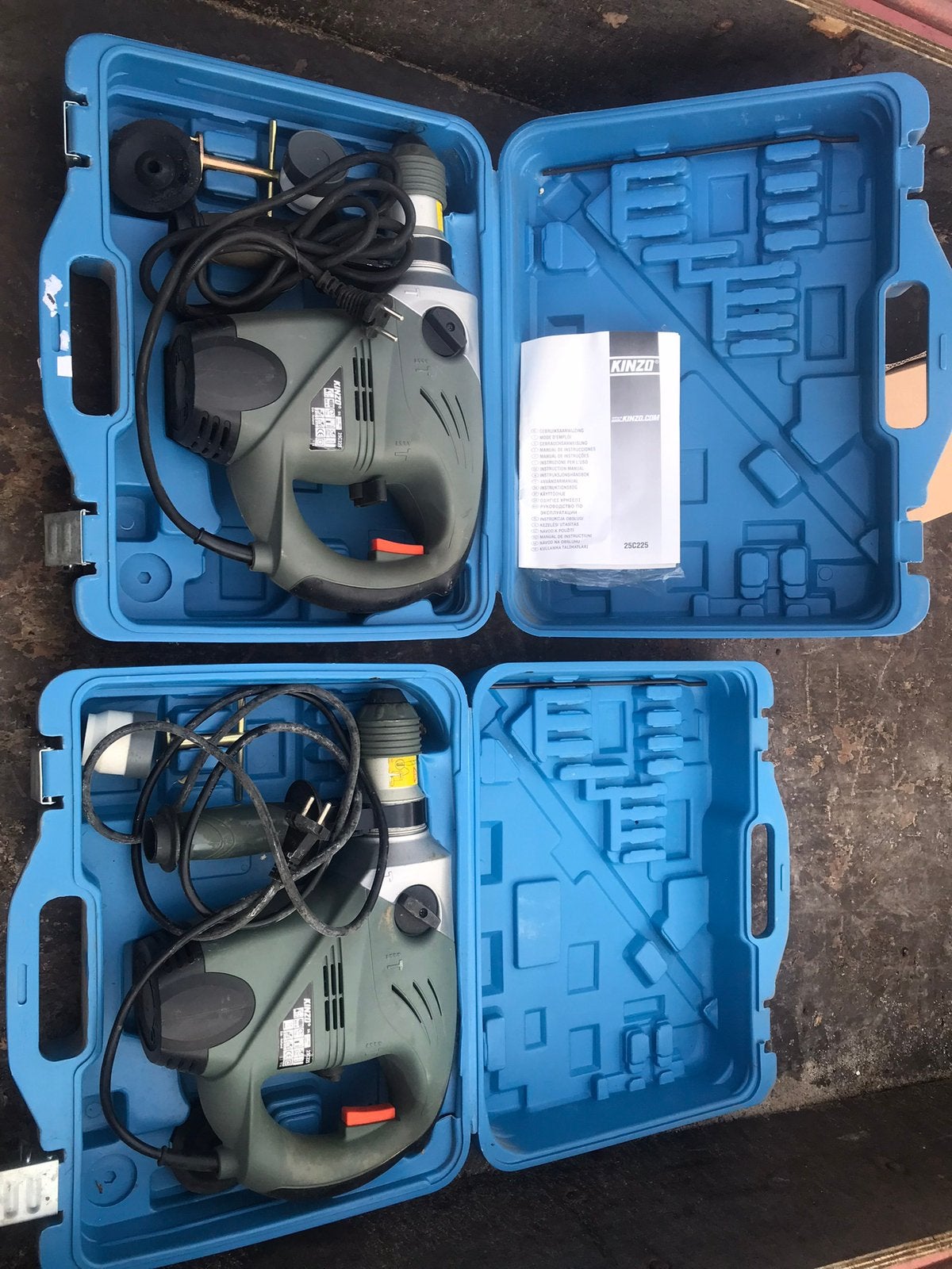 Te koop 2 x kinzo klopboormachine, Ophalen, Zo goed als nieuw, Boormachine