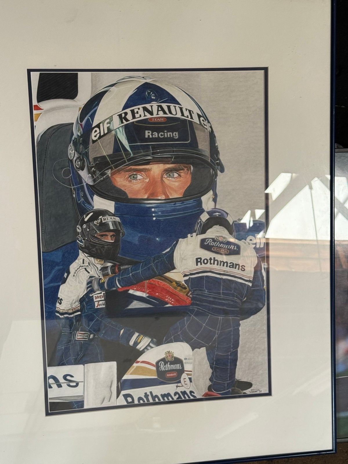 Ayrton Senna F1-kunstwerk - Potloodtekening, Portret of Personen, Realistisch, Ophalen of Verzenden, Gesigneerd
