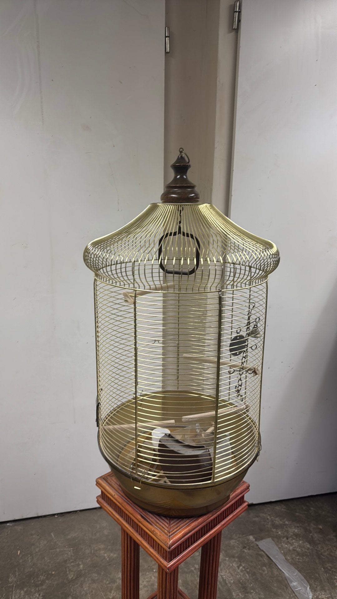 Vogel kooi en standaard, Ophalen, Gebruikt, Metaal, Vogelkooi