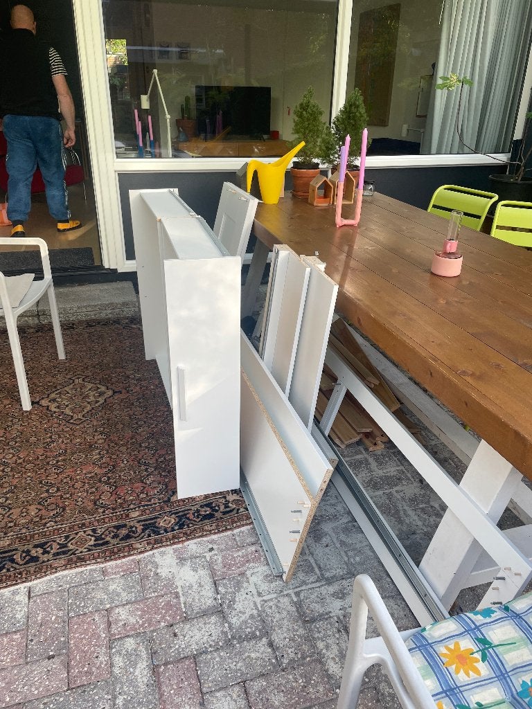 Brimnes uitschuifbed 80x200, Ophalen, Gebruikt, Eenpersoons, Wit