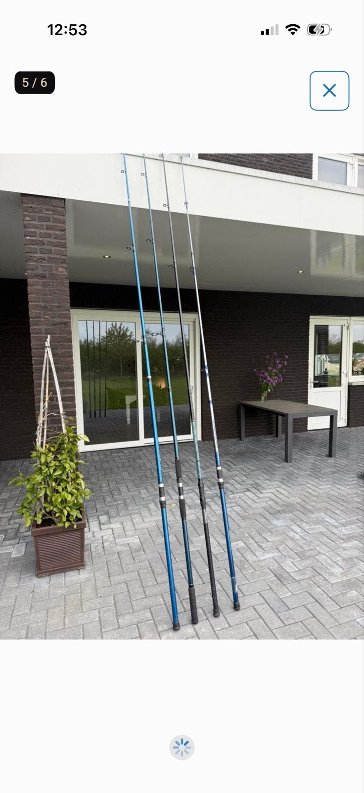 Zeehengels en strandhengels met molens, Watersport en Boten, Hengelsport | Algemeen, Ophalen, Gebruikt, Complete hengel