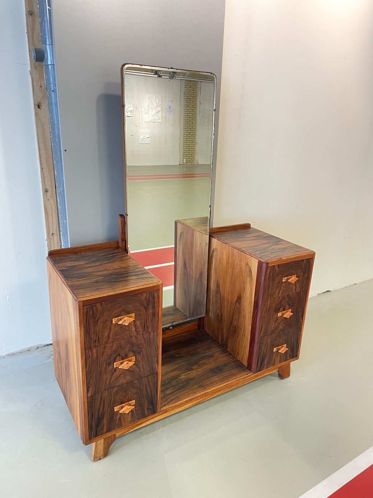Foto 2 van Art deco kaptafel uitgevoerd in Palissander fineer
