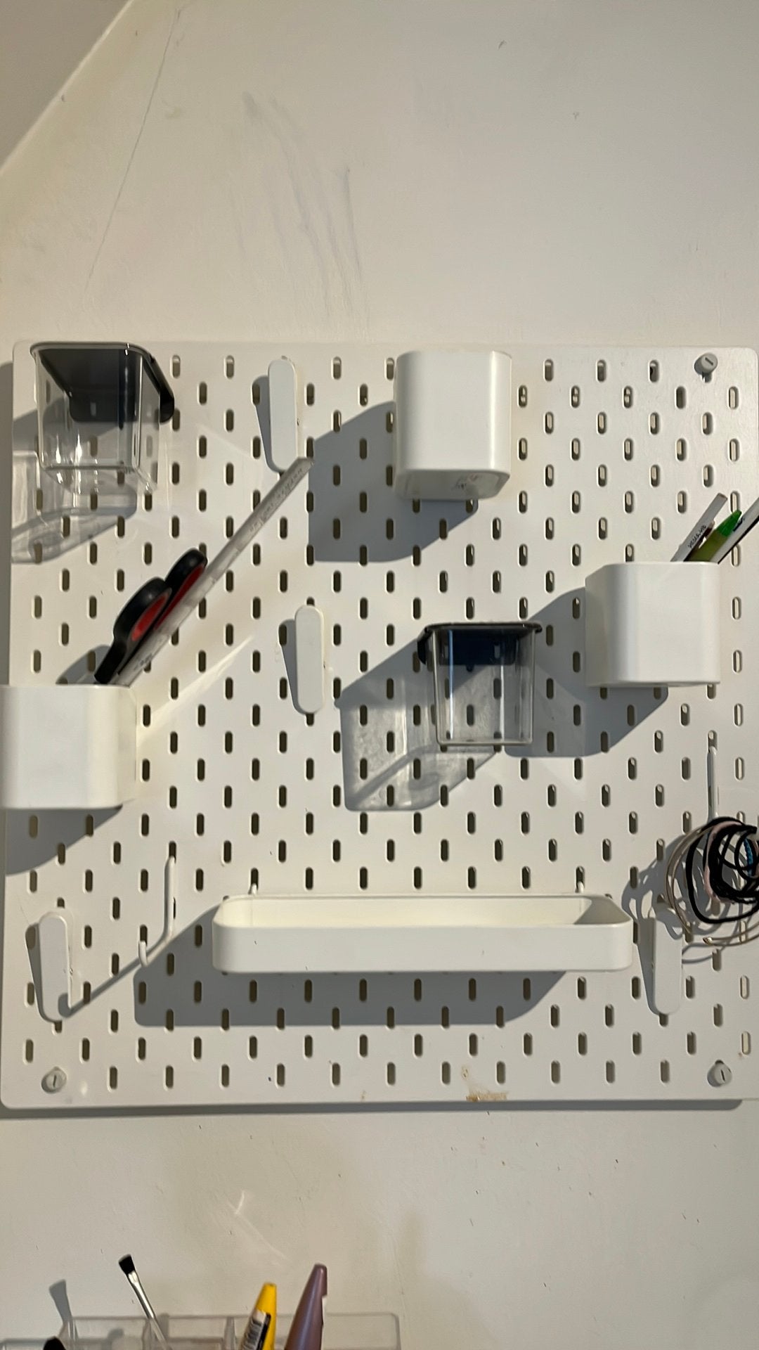 IKEA Skådis ophangbord met accessoires, Hout, Gebruikt, Ophalen of Verzenden, Modern