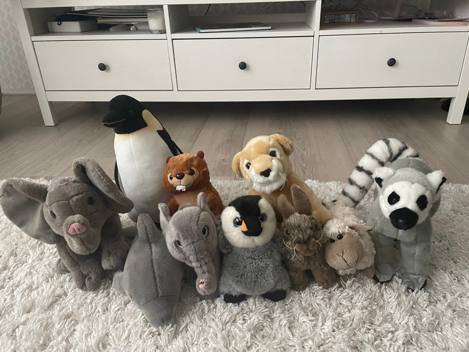 Pluche dierentuin knuffels, Ophalen, Gebruikt, Overige typen