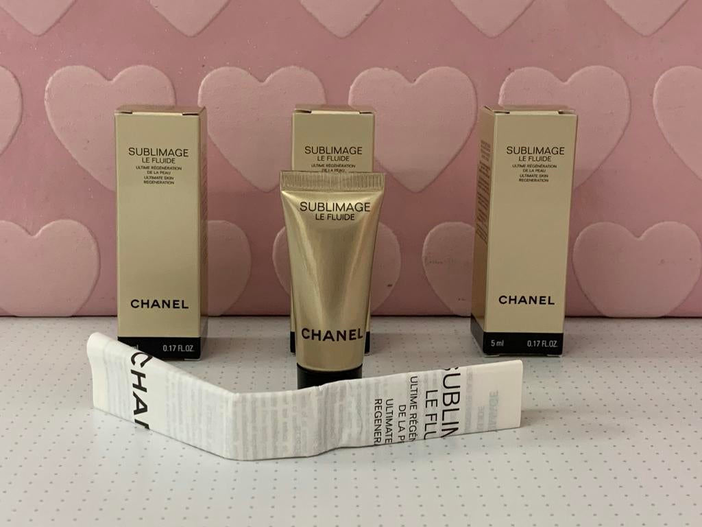 Chanel sublimage le fluide ultimate skin regeneration 3x5ml, Ophalen of Verzenden, Nieuw, Gehele gezicht, Verzorging