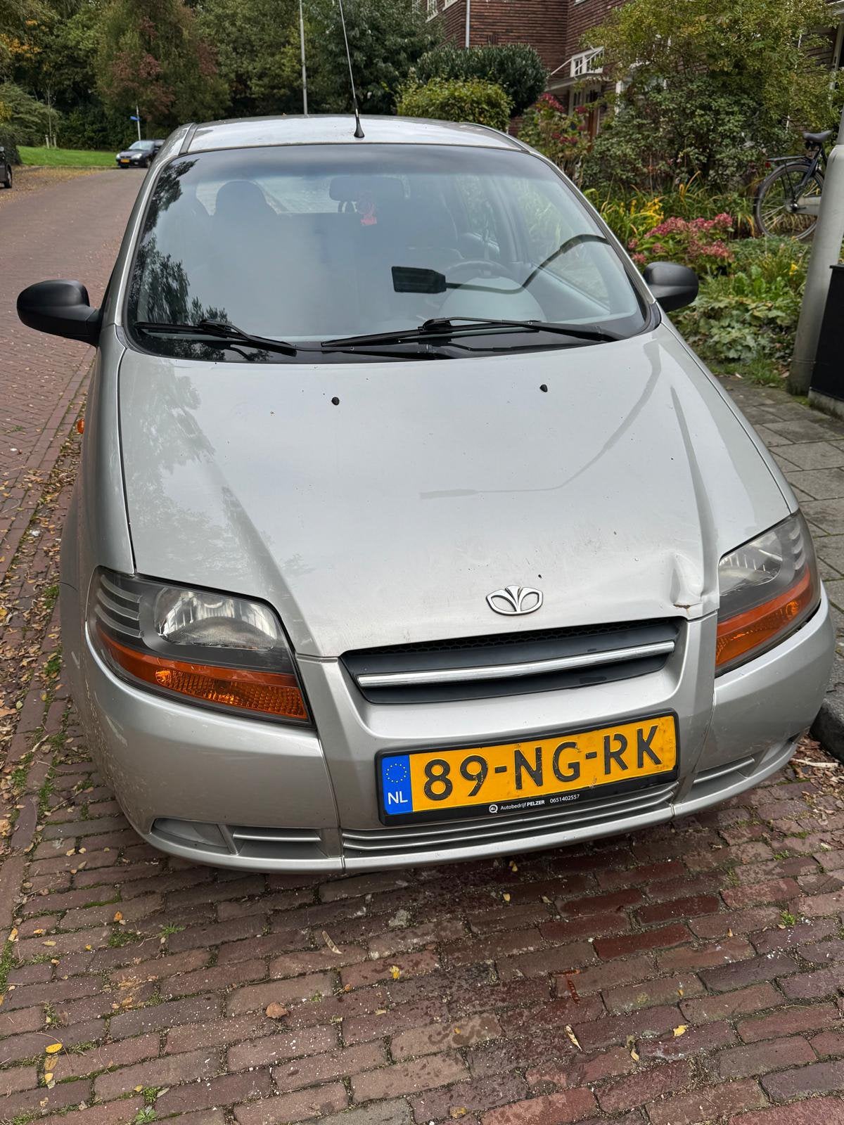 Daewoo Kalos 1.4 2003 Grijs, Auto's, Stof, 40 €/maand, 4 cilinders, Kalos