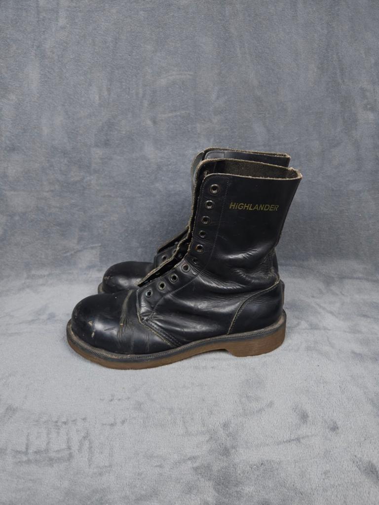 Dr Martens Highlander Boots Leer EU 39 80s Made in England, Kleding | Dames, Schoenen, Gedragen, Hoge laarzen, Zwart, Verzenden