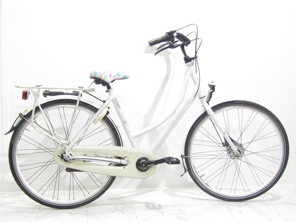 Gazelle Lady liu wit dames 53cm 28inch, 53 tot 56 cm, Gebruikt, Gazelle, Versnellingen