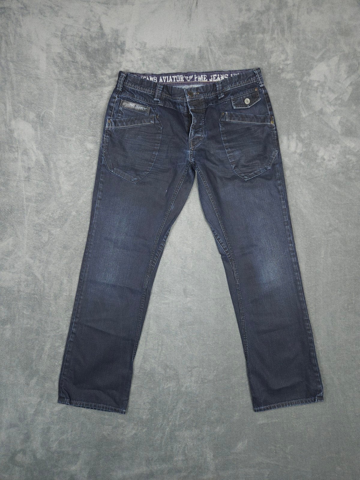 Pme Legend Aviator Broek W38 L34 Blauw Spijkerbroek Pall Mal, W36 - W38 (confectie 52/54), Blauw, ., Ophalen of Verzenden