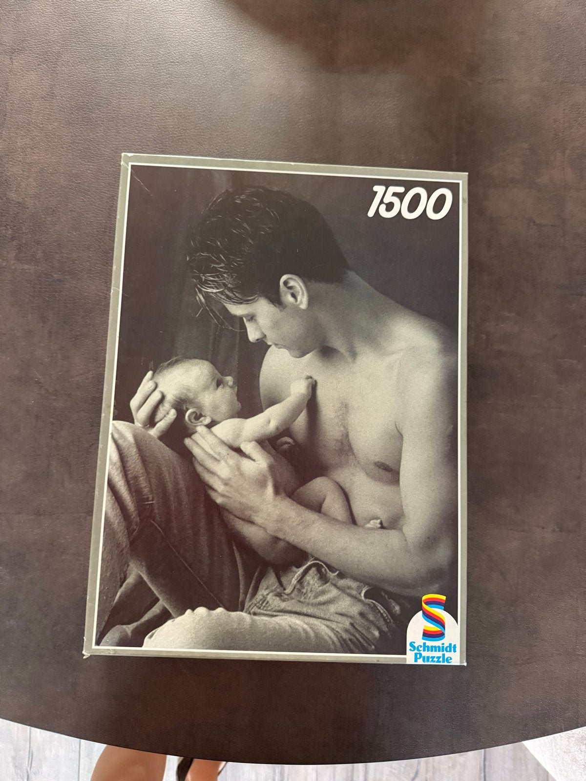 Schmidt Zwart Wit Puzzel 1500 Stukjes Vader en Baby, Ophalen of Verzenden, Meer dan 50 stukjes, Gebruikt, 6 jaar of ouder