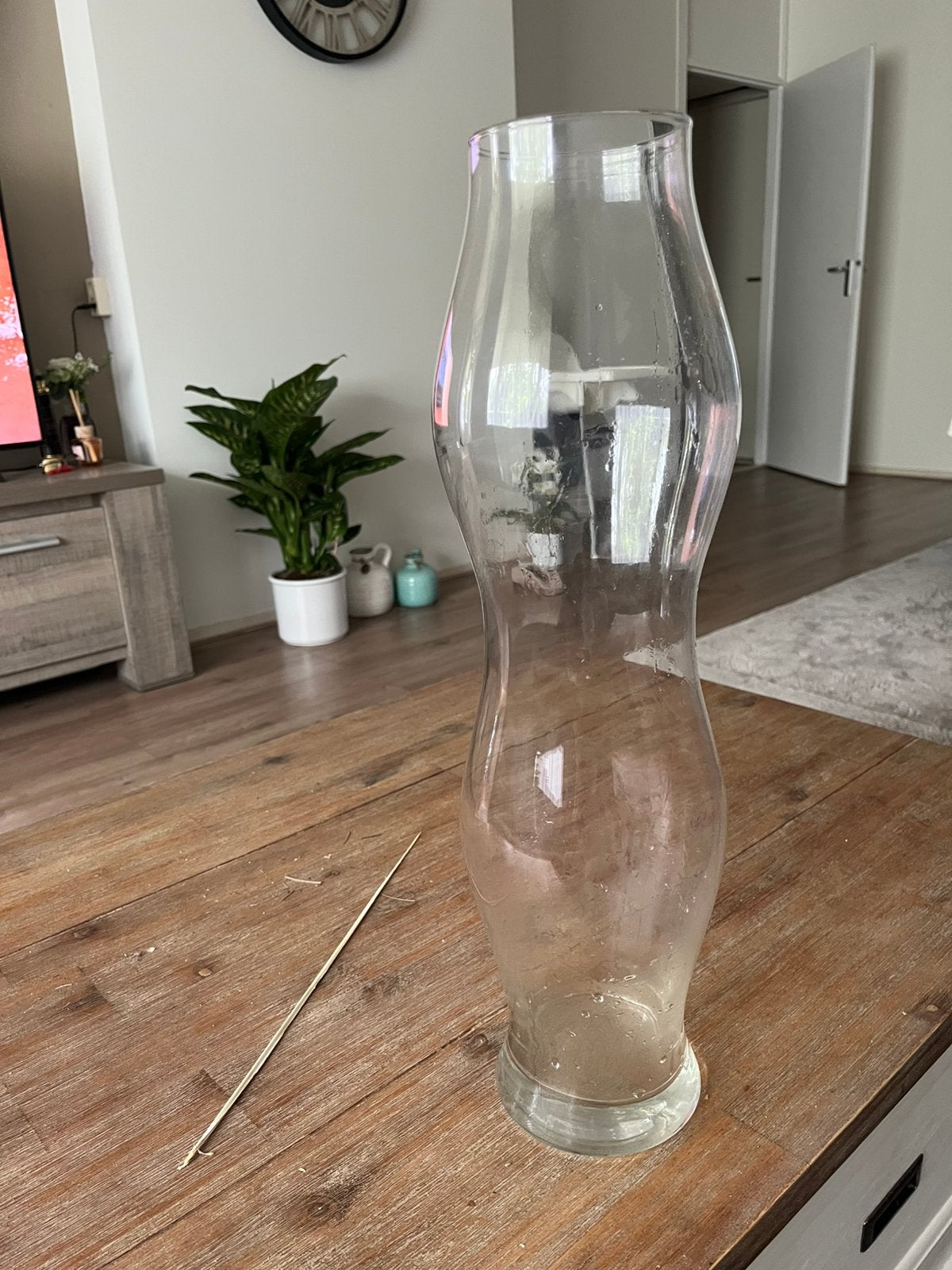 Glazen vaas 50cm lan, Ophalen, Zo goed als nieuw