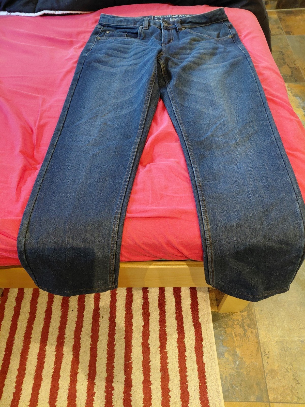 LIVERGY Heren Jeans - Modern Straight Fit W33/34, Blauw, Overige jeansmaten, Ophalen of Verzenden, Zo goed als nieuw