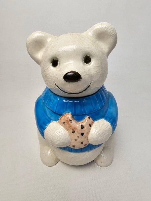 # Vintage Keramische Teddybeer Koektrommel, Gebruikt, Overige typen, Ophalen of Verzenden, Wedgwood
