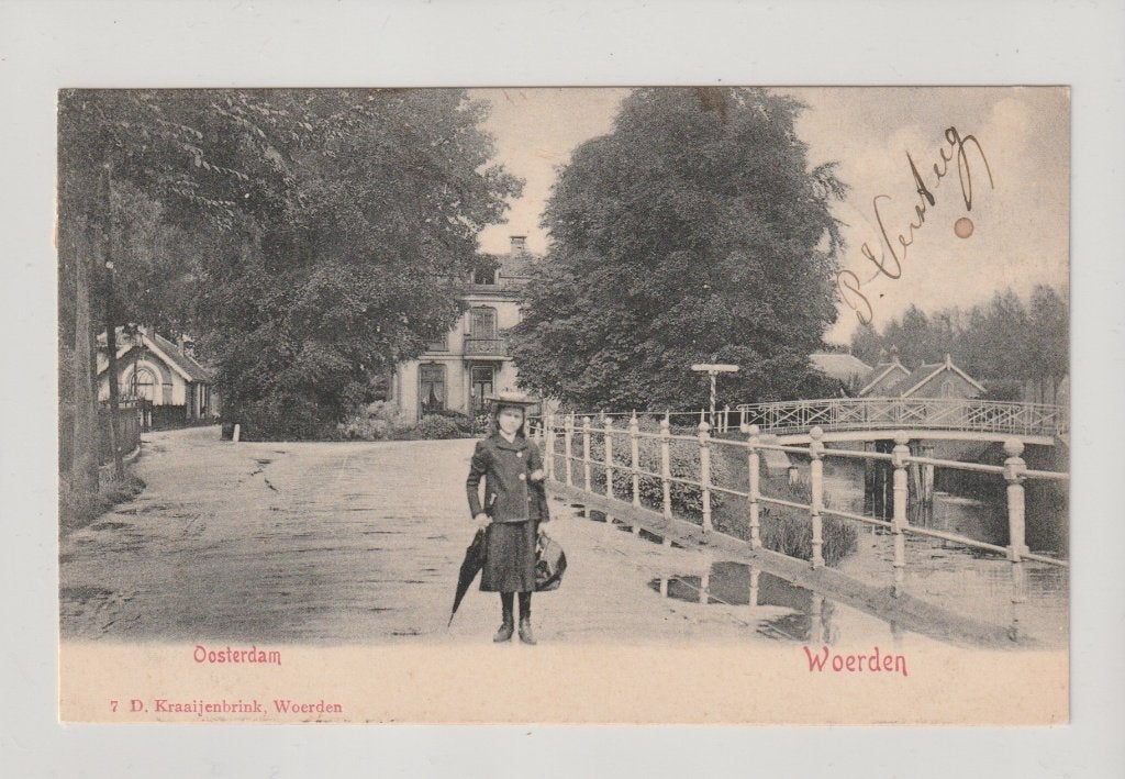 Woerden - Oostdam 1902 * Kraaijenbrink nr. 7, Ophalen of Verzenden, Voor 1920, Gelopen, Utrecht