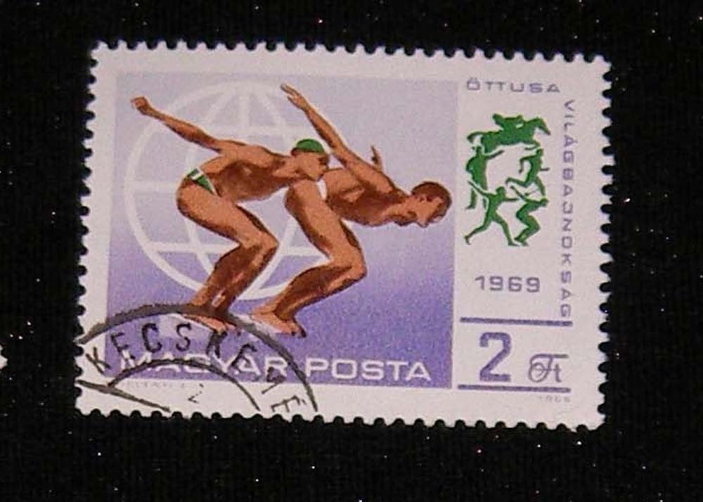 1969 WK Moderne vijfkamp Magyar Posta / Hongarije, Ophalen of Verzenden, Gestempeld, Sport