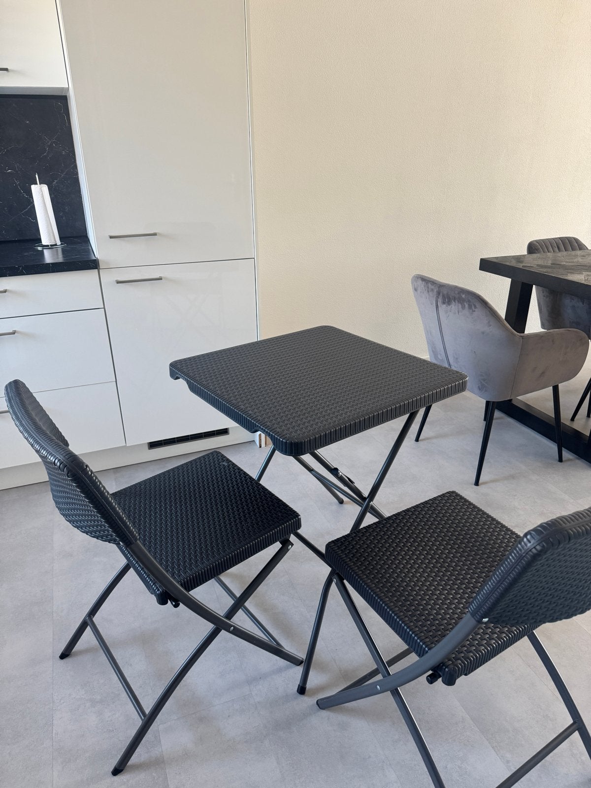 Nieuw tuinset bistroset: tafel met 2 stoelen, inklapbaar, Huis en Inrichting, Vierkant, Ophalen of Verzenden, Minder dan 50 cm