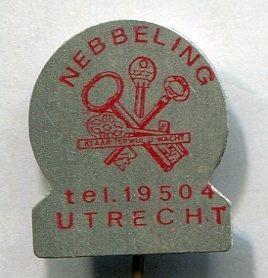 Nebbeling Utrecht sleutel service blik speldje ( W_426 ), Verzamelen, Speldjes, Pins en Buttons, Verzenden, Nieuw, Merk, Speldje of Pin