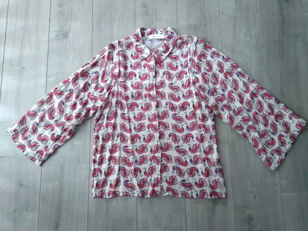 PRACHTIGE blouse van POM AMSTERDAM - Maat 42 - 1 x gedragen, Pom Amsterdam, Ophalen of Verzenden, Zo goed als nieuw, Maat 42/44 (L)