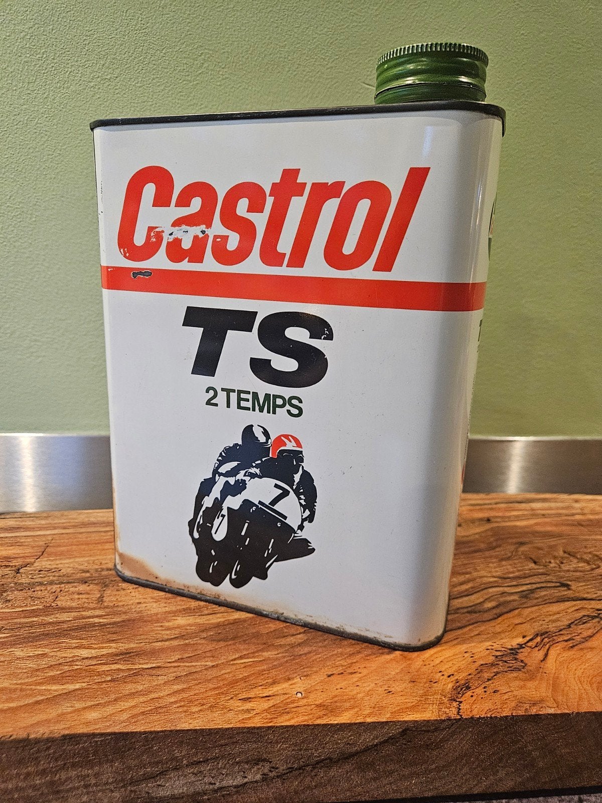 Castrol olieblik 2 Temps tweetakt Olie racemotor, Ophalen of Verzenden, Gebruikt, Overige