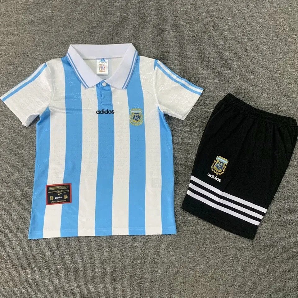Argentinië thuis shirt tenue kids retro 1994 | 98 t/m 164, Verzenden, Nieuw, Shirt