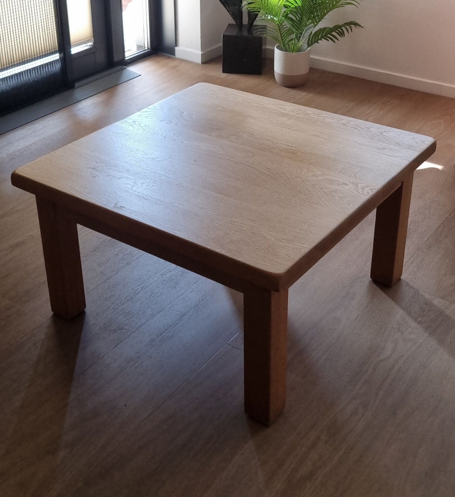 salontafel massief licht eiken, Ophalen, Vierkant, 50 tot 100 cm, 50 tot 100 cm