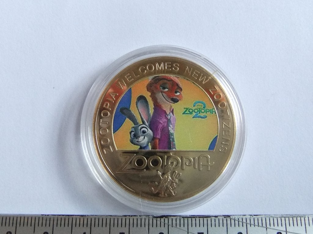Zootopia Disney 100 Jaar Wonderen Herdenkingsmunt, Ophalen of Verzenden, Buitenland, Munten