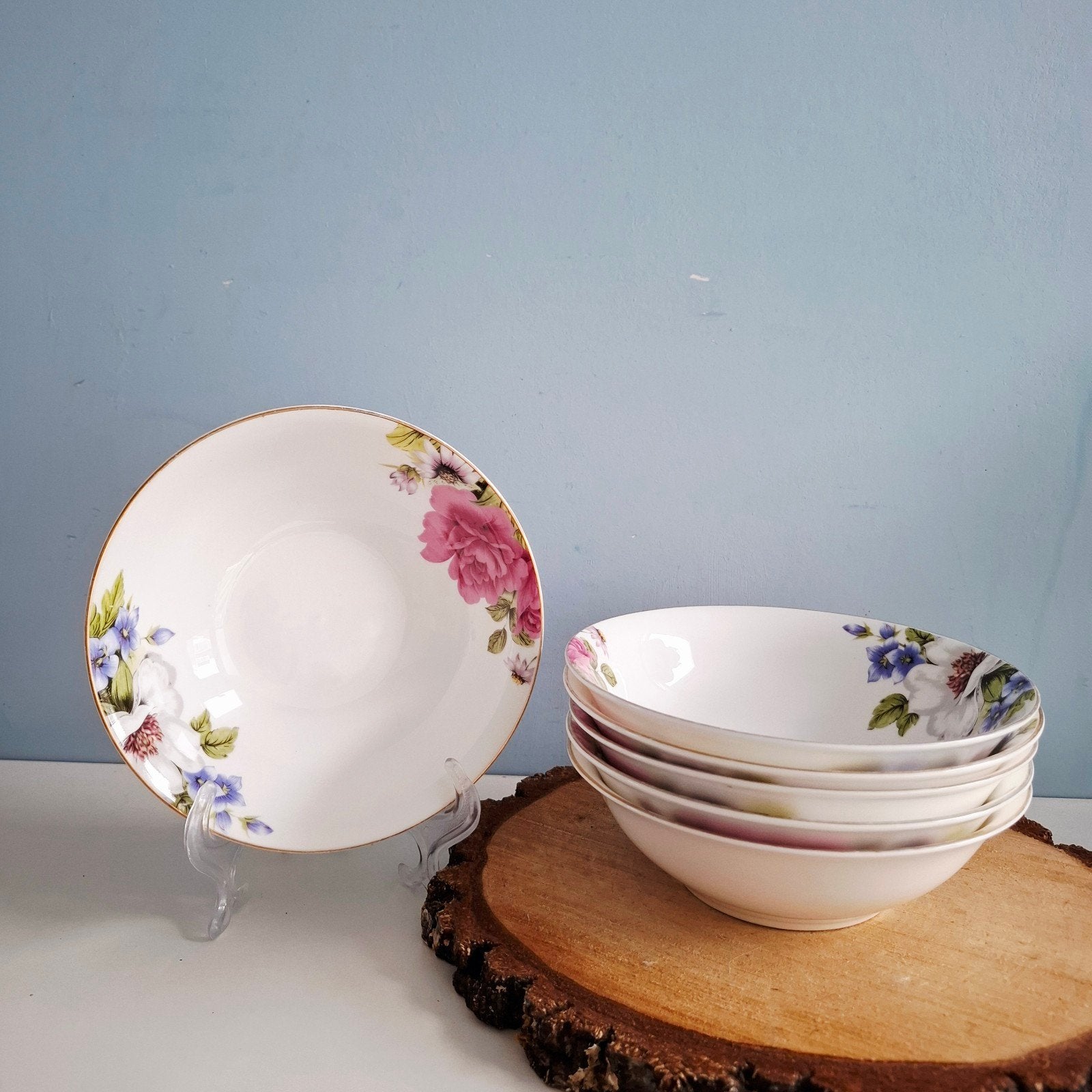 Valerie 'Misty Rose', 6 dessertschaaltjes, Huis en Inrichting, Keuken | Servies, Onbekend@valeriechina.com, Overige merken, Klassiek