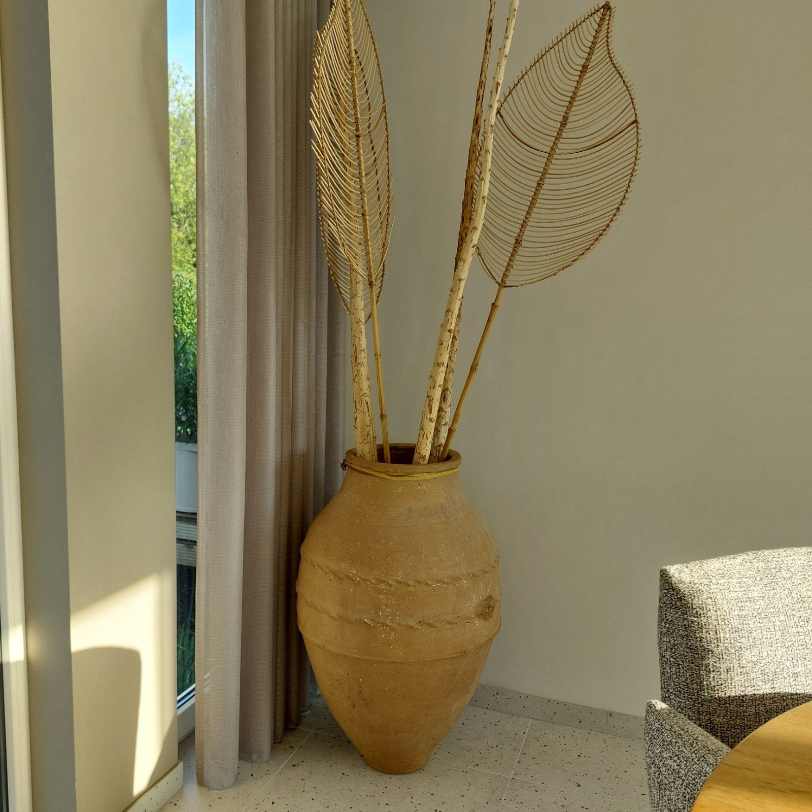 Grote terracotta olijfkruik of olijfpot, 90 cm hoog, Ophalen