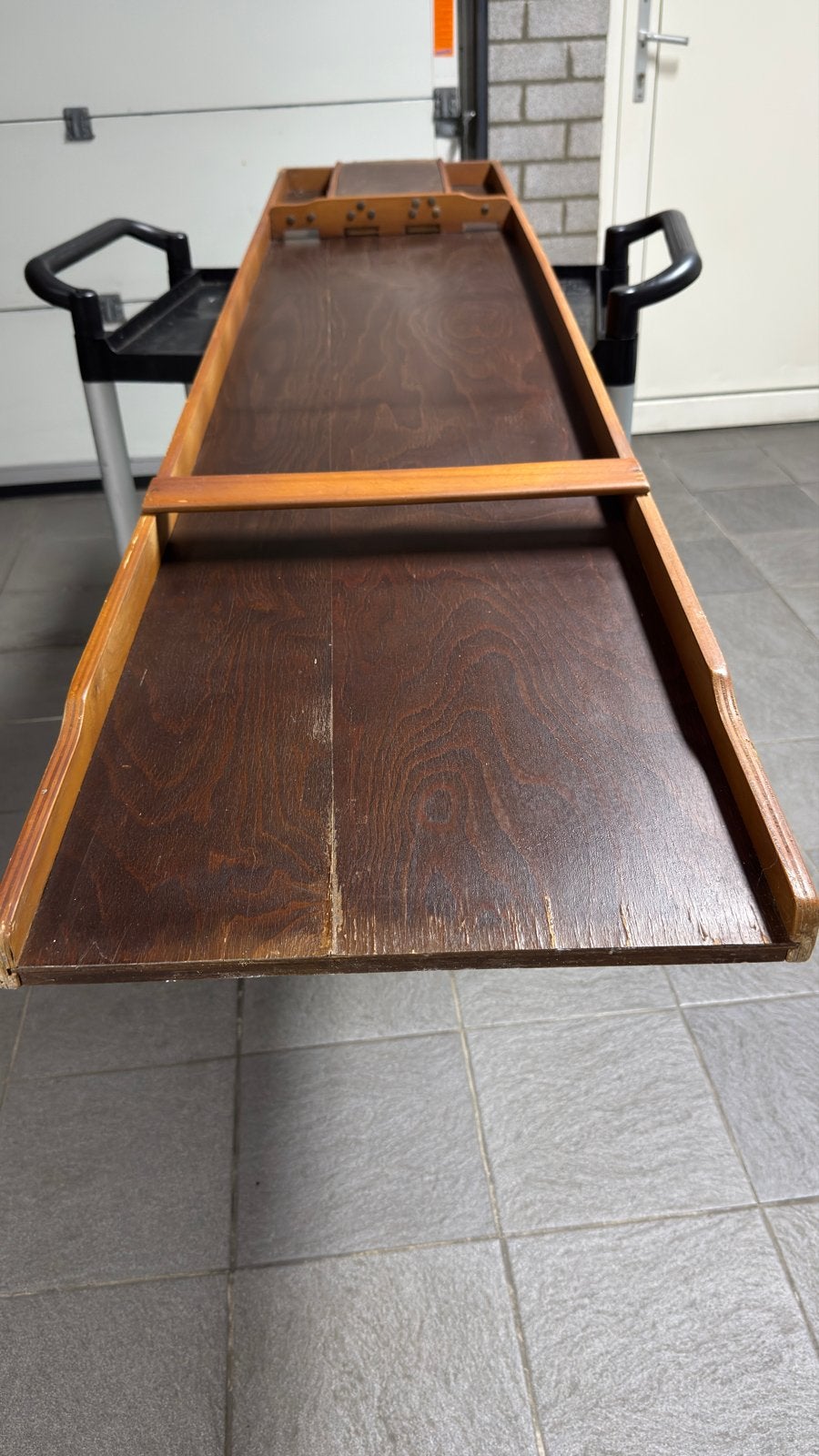 Vintage Sjoelbak - Houten Sjoelbak met Schijven, Een of twee spelers, Ophalen, Gebruikt