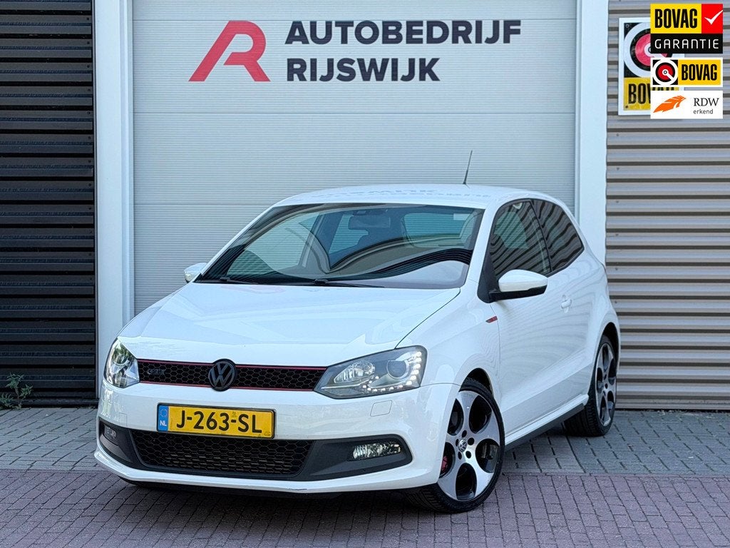 Volkswagen Polo 1.4 TSI GTI Xenon/AppleCarPlay, Auto's, Euro 5, 4 cilinders, Wit, 630 kg