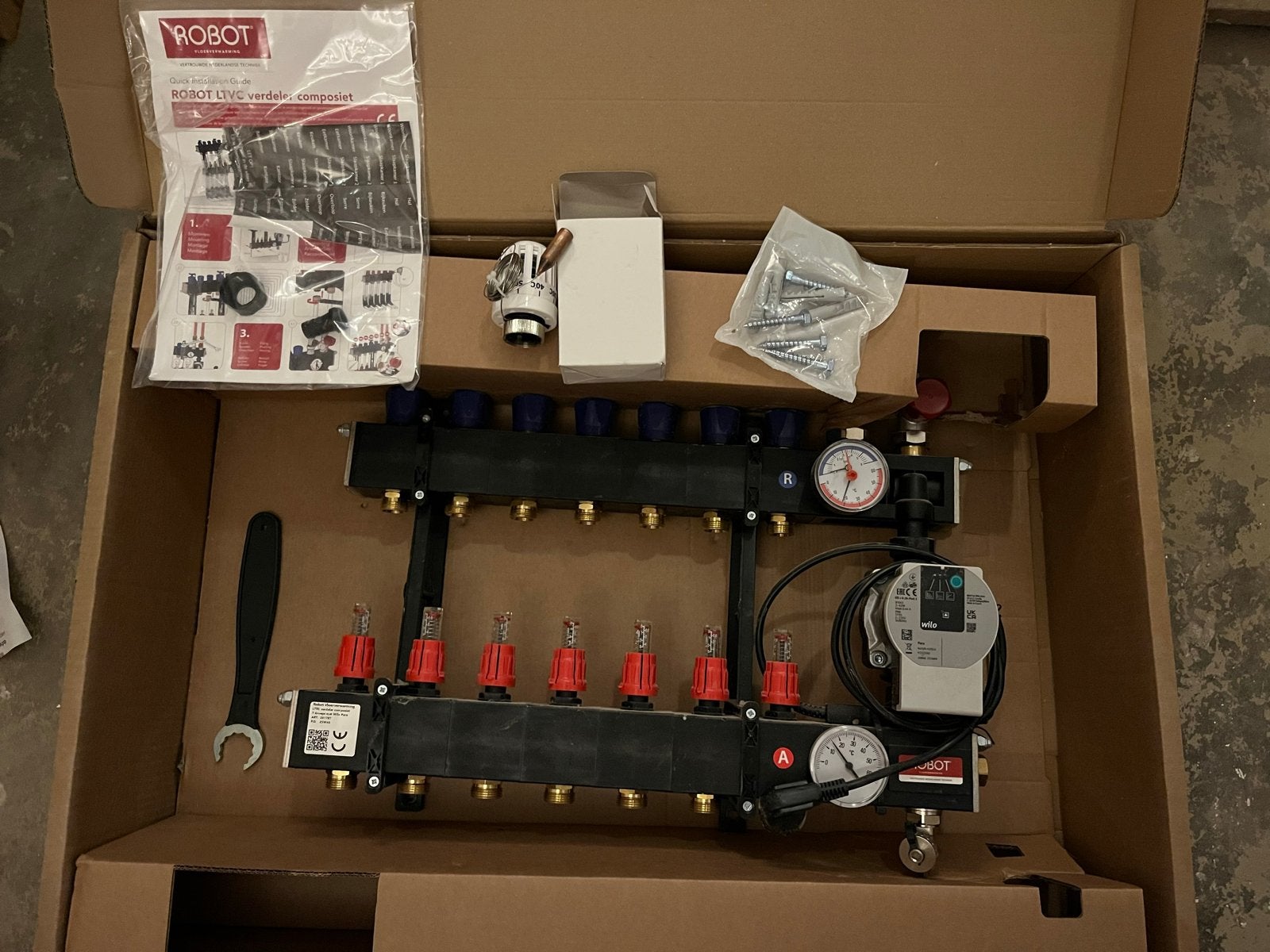 Nieuwe Robot Vloerverwarming LTVC verdeler 7 groeps, Ophalen, Minder dan 30 cm, Overige typen, Nieuw